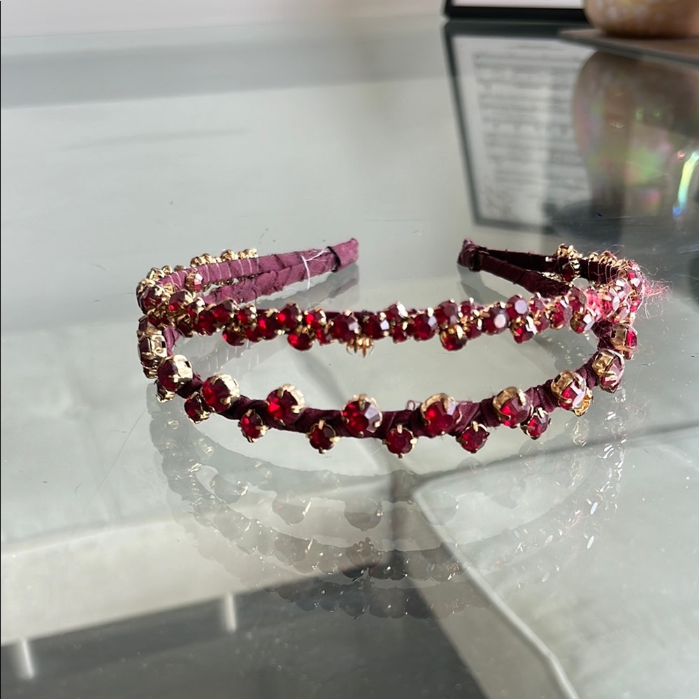 Holt Renfrew Double Red Gem Headband